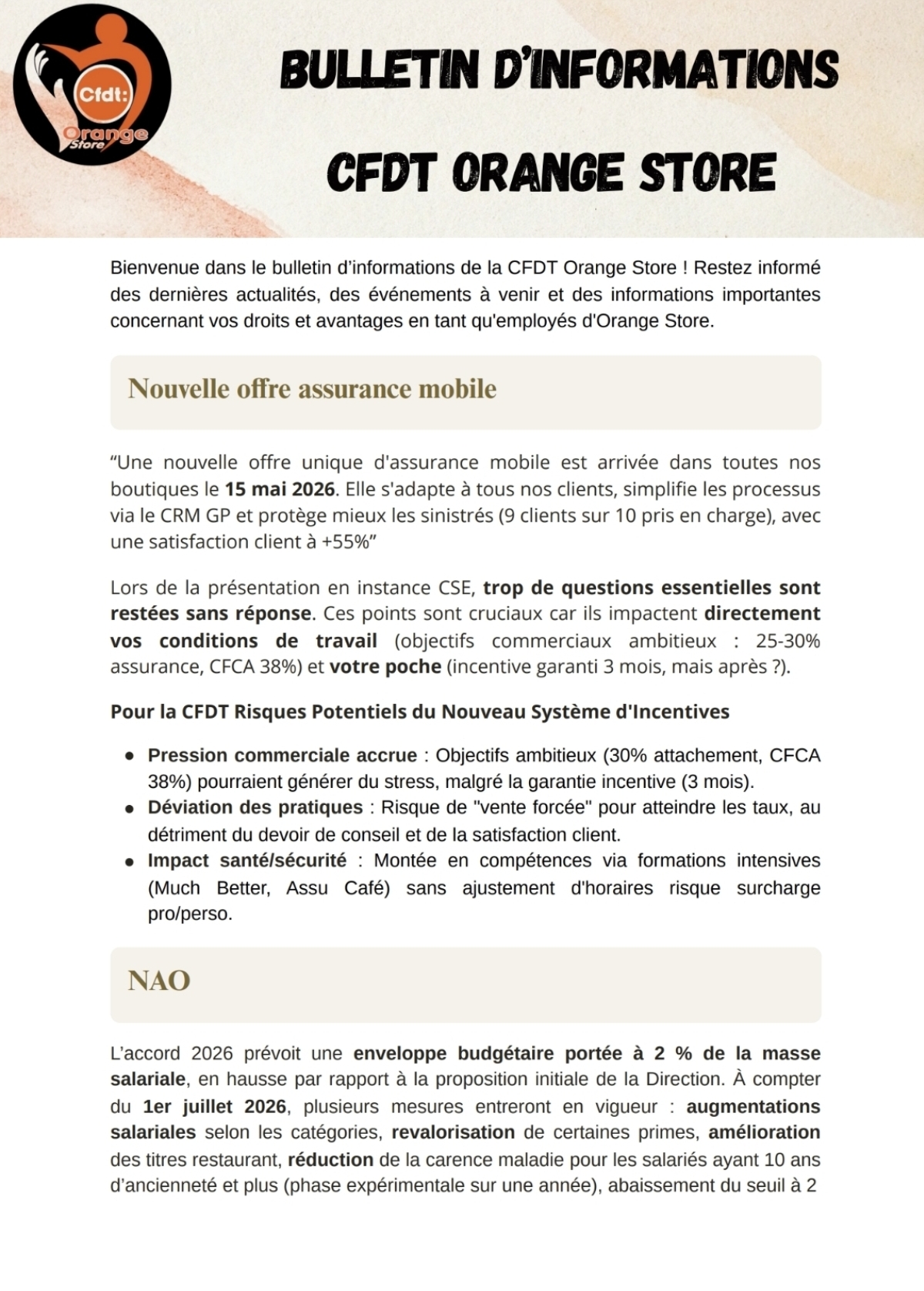 Bulletin info mai